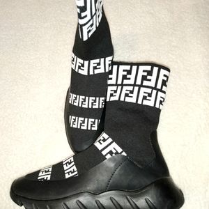 Designer Sock Sneakers FF Fendi Look